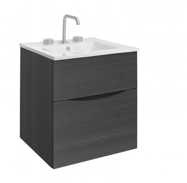 Glide II 2 Drawer Basin Unit 500 Steelwood (GL5000DST+) - Image 4