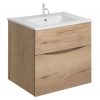 Glide II 2 Drawer Basin Unit 500 Windsor Oak (GL5000DWO+) - Image 3