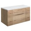 Glide II 2 Drawer Basin Unit 500 Windsor Oak (GL5000DWO+) - Image 4