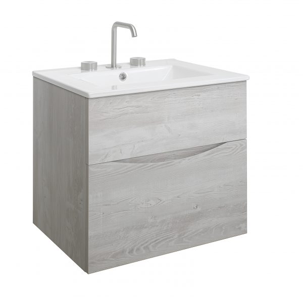 Glide II 2 Drawer Basin Unit 600 Nordic Oak (GL6000DNO+) - Image 5
