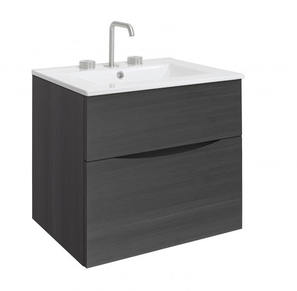 Glide II 2 Drawer Basin Unit 600 Steelwood (GL6000DST+) - Image 7