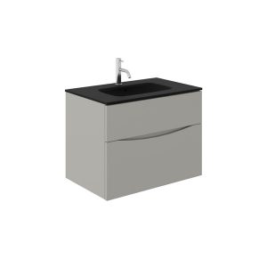 Glide II 2 Drawer Basin Unit 700 Storm Grey (GL7000DSG+)