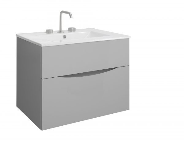 Glide II 2 Drawer Basin Unit 700 Storm Grey (GL7000DSG+) - Image 2