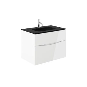 Glide II 2 Drawer Basin Unit 700 White Gloss (GL7000DWG+)