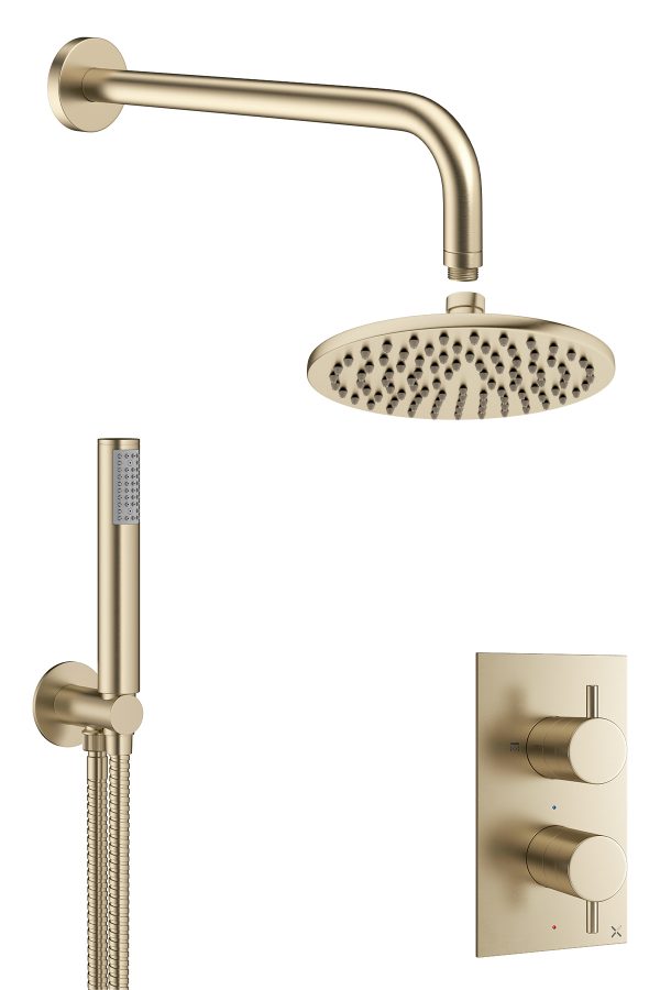 One Box Showering MPRO Bundle 1510 Brushed Brass (GTLPRO1510F)
