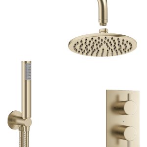 One Box Showering MPRO Bundle 2000 Brushed Brass (GTLPRO2000F)