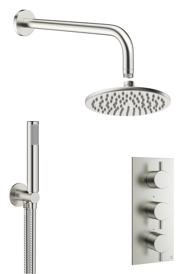One Box Showering MPRO Bundle 2000 Brushed Stainless Steel (GTLPRO2000V)