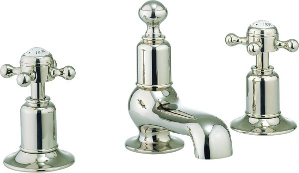 Belgravia 3 Tap Hole Basin Mixer Deck Mounted Nickel (HG130DPN)