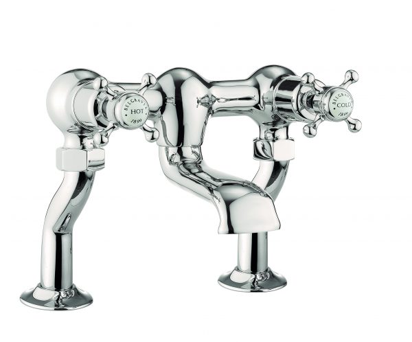 Belgravia Crosshead Bath Filler Deck Mounted Nickel (HG322DN)