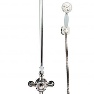 Belgravia Thermo Shower Valve with 8" Fixed Head Nickel (HG_BRACKETN)