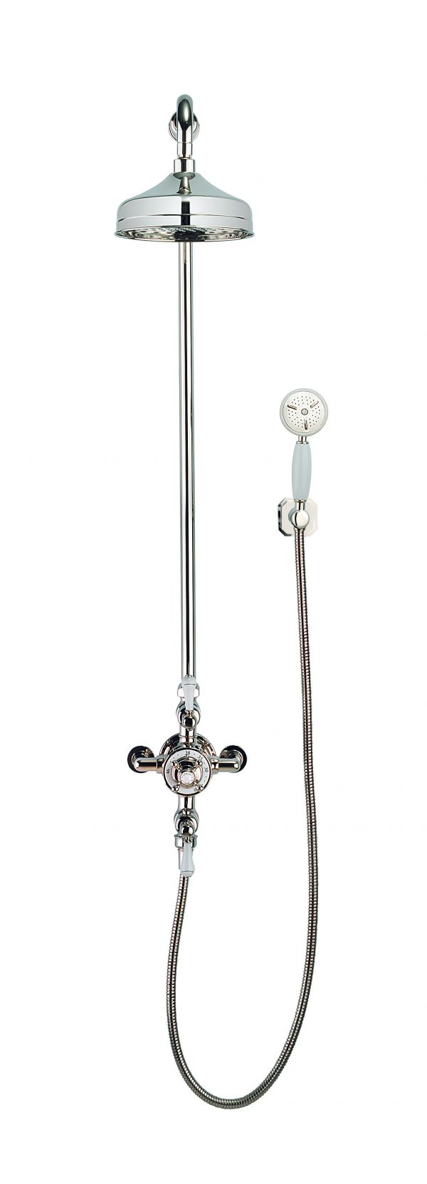 Belgravia Thermo Shower Valve with 8" Fixed Head Nickel (HG_BRACKETN)