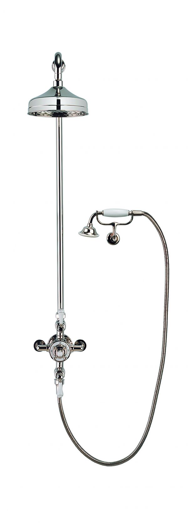 Belgravia Thermo Shower Valve with 8" Fixed Head Nickel (HG_CRADLEN)