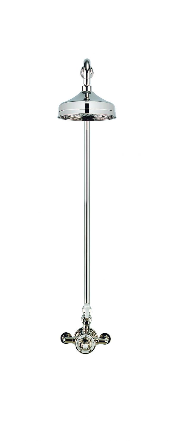Belgravia Thermo Shower Valve with 8" Fixed Head Nickel (HG_SHOWERN+)