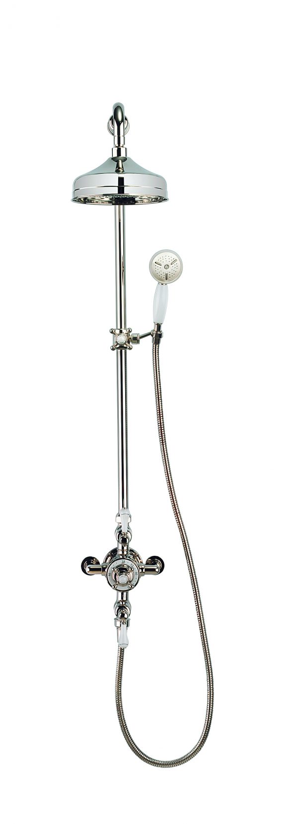 Belgravia Thermo Shower Valve with 8" Fixed Head Nickel (HG_SLIDERN)