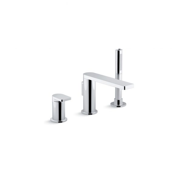 COMPOSED 3 HOLE BATH FILLER & HANDSHOWER (73078T-B4-CP)