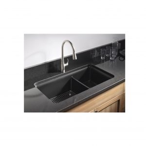 CAIRN® UNDERMOUNT OFFSET SINK W/RACK (8204-CM1)