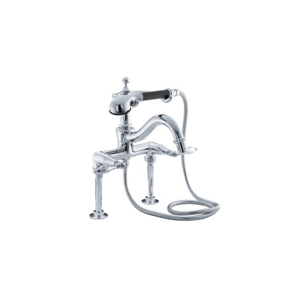 FINIAL® DECK MOUNT B/S FAUCET, W/BRACKET (8785T-4M-CP)