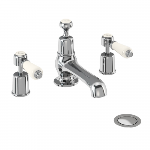 Burlington QT Kensington 3H thermo basin mixer with pop up waste - Medici INDICES (KE29-QT MED)
