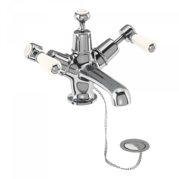 Burlington QT Kensington 1H Basin Mixe with plug & chain, High/Low centre - Medici INDICES (KE5-QT MED)