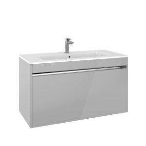Kai Single Drawer Basin Unit 1000 Grey Gloss (KL1000DGG)