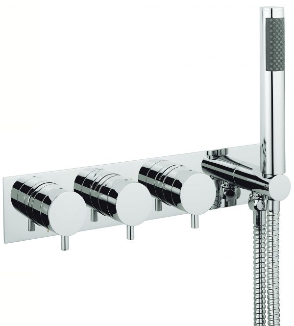 Kai 3 Handle Trimset with Handset & Hose (must be paired with WLBP2001RC+ or WLBP3001RC+) Chrome (KL2701LBPC)