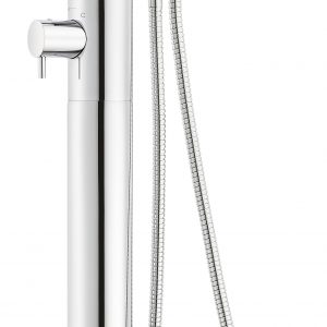 Kai Lever Thermo Floor Standing Bath Shower Mixer & Kit Chrome (KL418TFC)