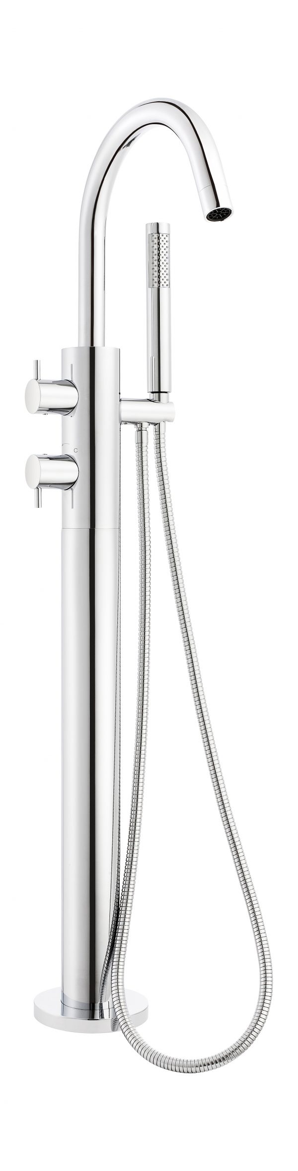 Kai Lever Thermo Floor Standing Bath Shower Mixer & Kit Chrome (KL418TFC)