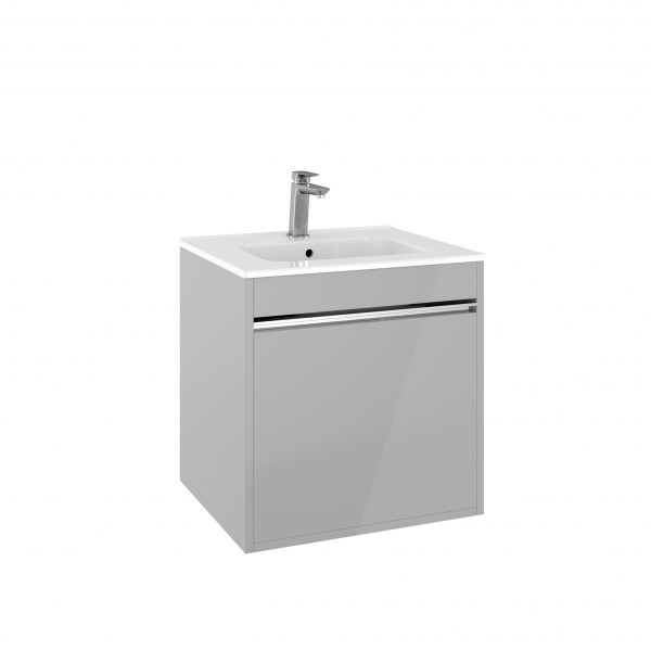 Kai Single Drawer Basin Unit 500 Grey Gloss (KL5000DGG)