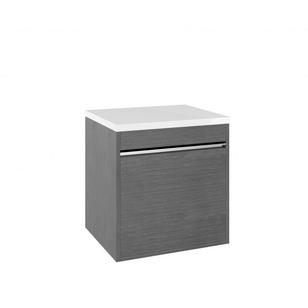 Kai Single Drawer Basin Unit 500 Grey Oak (KL5000DGO) - Image 2