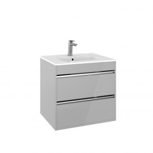 Kai X Two Drawer Basin Unit 600 Grey Gloss (KL6200DGG)