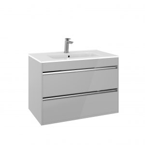 Kai X Two Drawer Basin Unit 800 Grey Gloss (KL8200DGG)