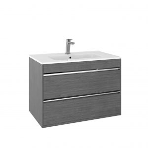 Kai X Two Drawer Basin Unit 800 Grey Oak (KL8200DGO)