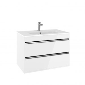 Kai X Two Drawer Basin Unit 800 White Gloss (KL8200DWG)