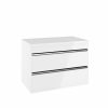 Kai X Two Drawer Basin Unit 800 White Gloss (KL8200DWG) - Image 2