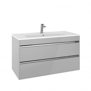 Kai X Two Drawer Basin Unit 1000 Grey Gloss (KLX1000DGG)