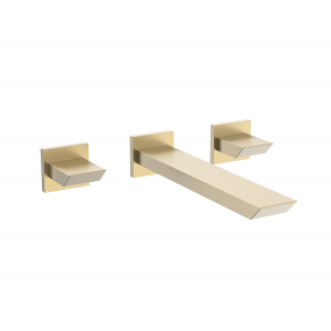 Limit 3H Basin Set Wall Mounted Brushed Brass (LI130WNF)