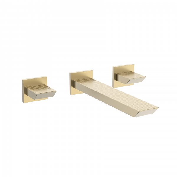 Limit 3H Basin Set Wall Mounted Brushed Brass (LI130WNF)