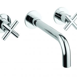 MPRO Crosshead Basin 3 Hole Set Wall Chrome (PRC130WNC)