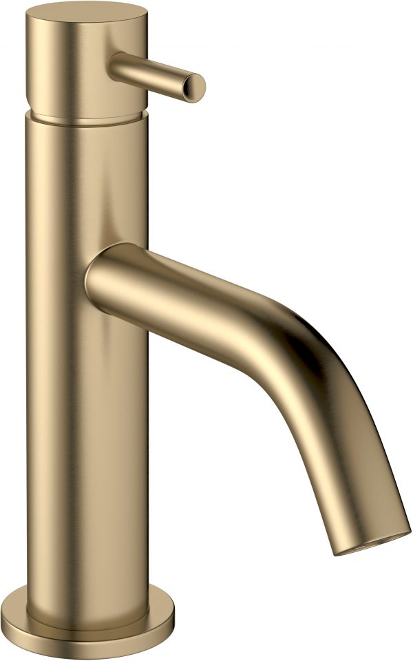 MPRO Basin Monobloc No Waste Deck Mounted Brushed Brass (PRO110DNF)