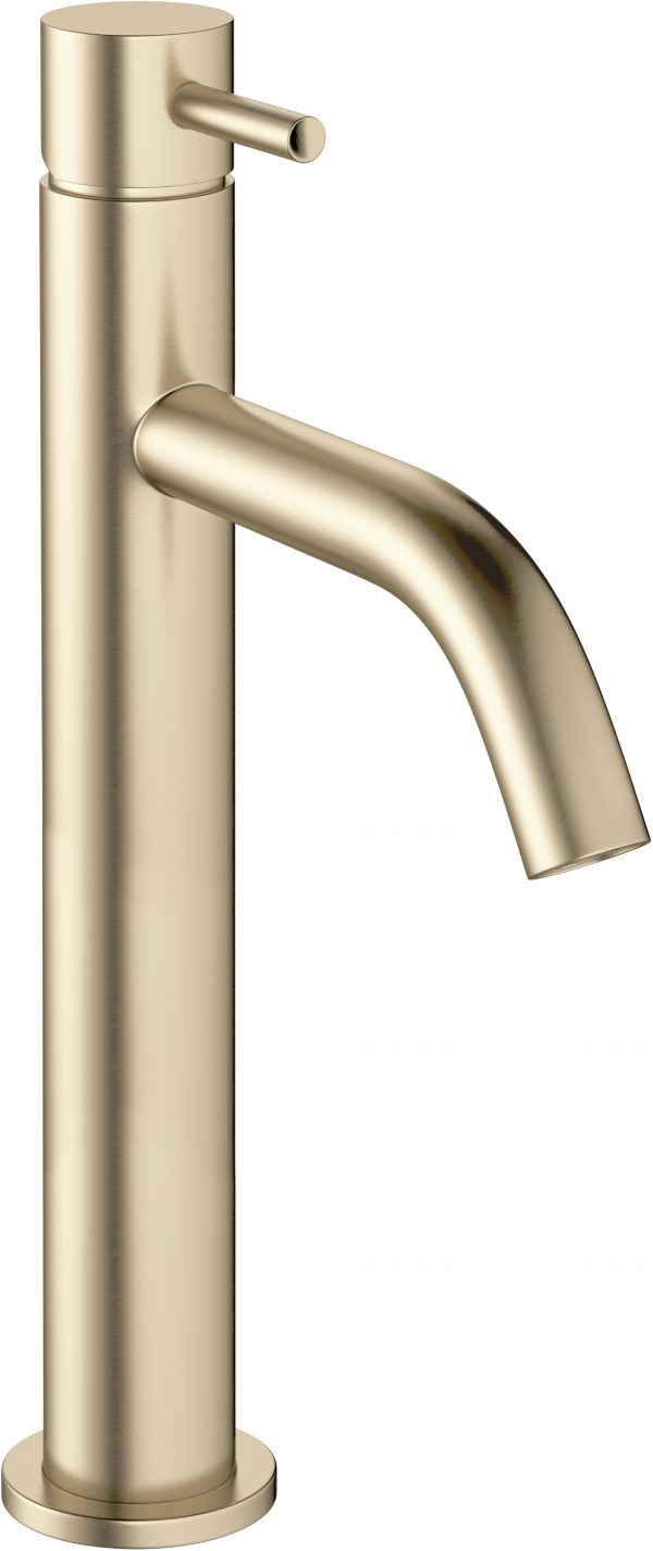 MPRO Basin Tall Monobloc No Waste Brushed Brass (PRO112DNF)