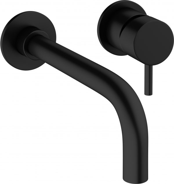 MPRO Basin 2 Hole Set Wall Mounted Matt Black (PRO120WNM)