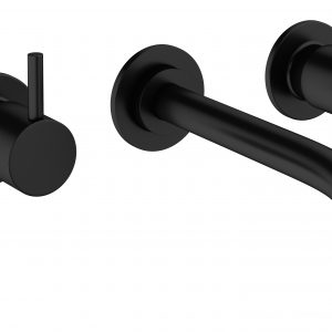 MPRO Basin 3 Hole Set Wall Mounted Matt Black (PRO130WNM+)