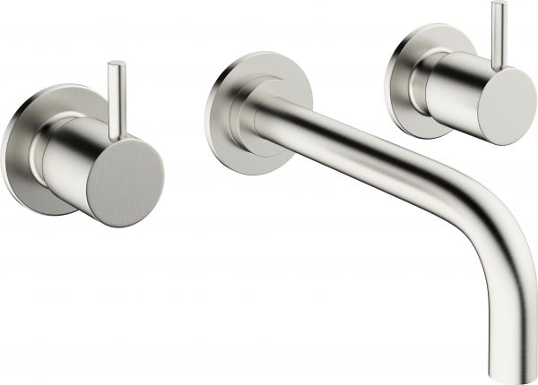 MPRO Basin 3 Hole Set Wall Mounted Stainless (PRO130WNV+)