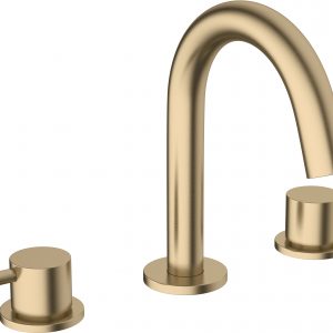 MPRO Basin 3 Hole Set Wall Mounted Brushed Brass (PRO135DNF)