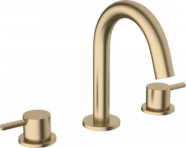 MPRO Basin 3 Hole Set Wall Mounted Brushed Brass (PRO135DNF)