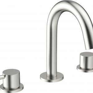MPRO Basin 3 Hole Set Wall Mounted Stainless (PRO135DNV)
