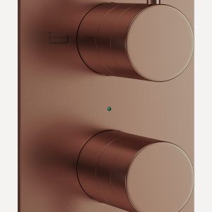 MPRO 2 Handle Bath Shower Etched Trimset Brushed Bronze (PRO1500LBPBZ)
