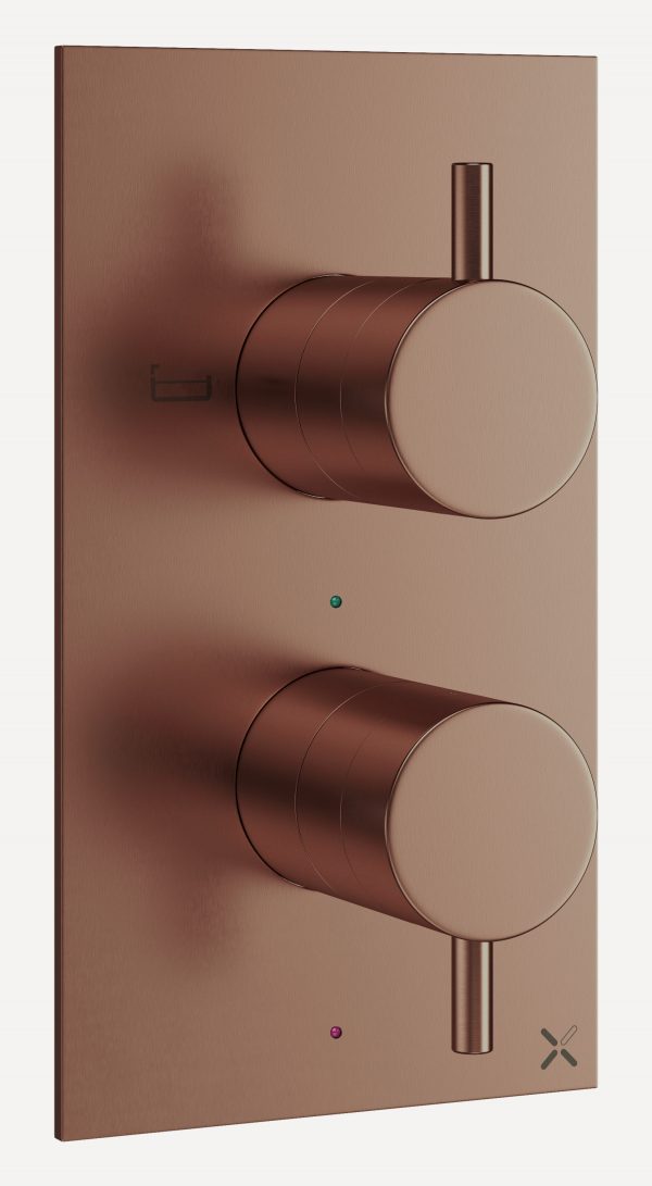 MPRO 2 Handle Bath Shower Etched Trimset Brushed Bronze (PRO1500LBPBZ)