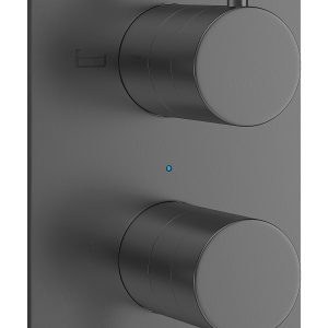 MPRO 2 Handle Bath Shower Etched Trimset Slate (PRO1500LBPT)