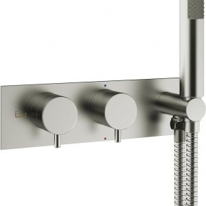 MPRO 2 Handle Trimset with Handset & Hose (must be paired with WLBP25X31R+) Stainless Steel Effect (PRO1701LBPV)